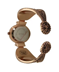 Olivia Pratt Rose Gold Rhinestones and Textured Classy Women Watch