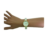 Olivia Pratt Two Tone Olivia Pratt Every Day Textured and Rhinestone Metal Bangle Watch