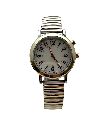 Olivia Pratt Two Tone Stretch Band Easy Read Nurse Watch with Second Hand Women Watch