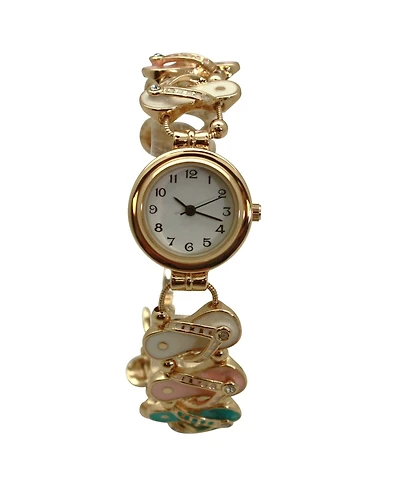 Olivia Pratt Gold Flip Flops Theme Women Watch
