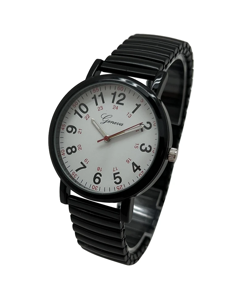 Olivia Pratt Bold Numbers and Casual Stretch Band Women Watch