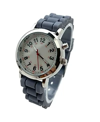 Olivia Pratt Gray Luminous Dial Easy Read Medical Professionals Silicone Band Women Watch