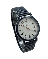 Olivia Pratt Navy Bold Numbers and Casual Stretch Band Women Watch