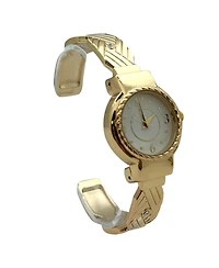 Olivia Pratt Detailed Bright Metallic Elegant Cuff Women Watch