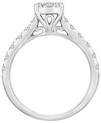 Macy's Solitaire Diamond Halo Plus Engagement Ring (1 ct. t.w.) in 14K White Gold