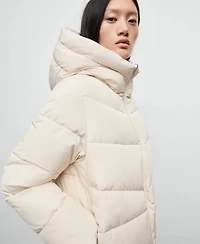 Mango Women's Hood Quilted Coat