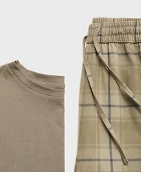 Mango Women's Two-Piece Flannel Check Pajamas