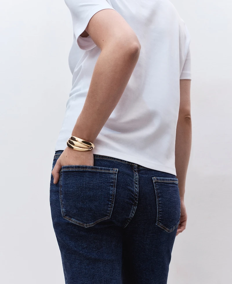 Mango Women's Maternity Flared Cropped Jeans