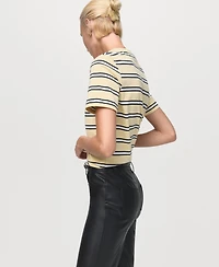 Mango Women's Leather-Effect Skinny Pants