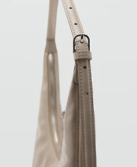 Mango Women's Pebbled Effect Medium Oval Bag