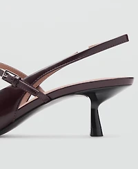 Mango Women's Kitten-Heel Patent Leather Shoes