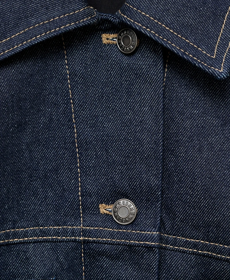 Mango Women's Decorative Stitching Denim Jacket