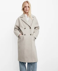 Mango Women's Double-Breasted Midi Coat