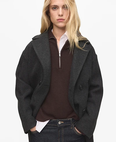 Mango Women's Double-Breasted Midi Coat