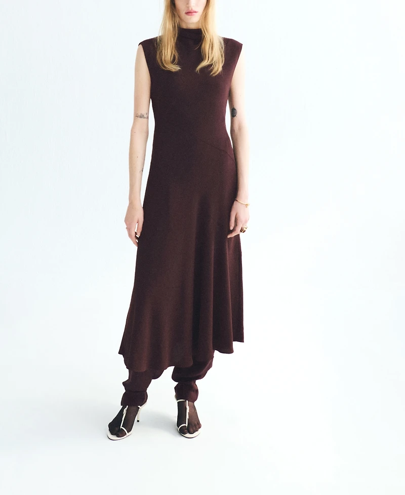 Mango Women's Long Turtleneck Dress