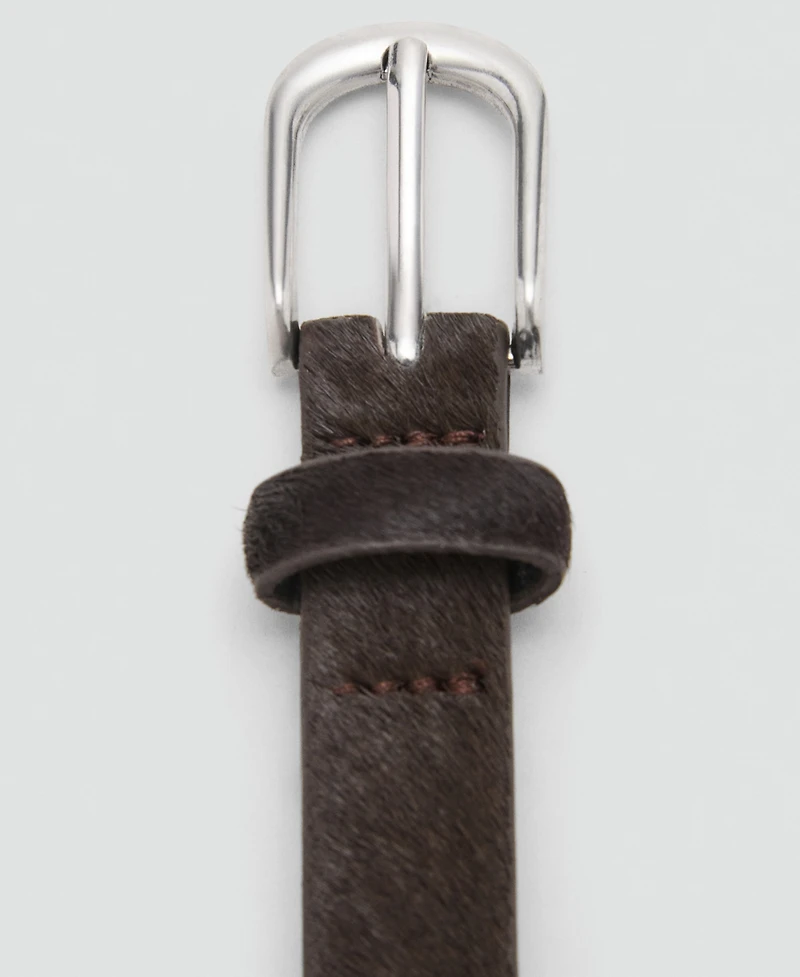Mango Women's Leather Belt