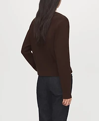 Mango Women's Jewel Button Cross-Over Cardigan
