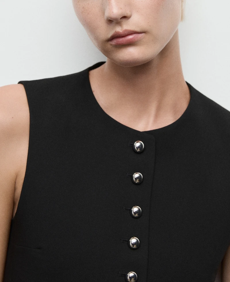 Mango Women's Jewel Buttons Vest