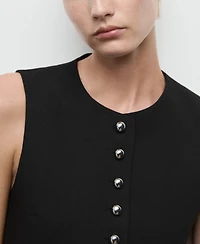 Mango Women's Jewel Buttons Vest