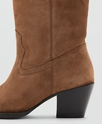 Mango Women's Heel Leather Boots