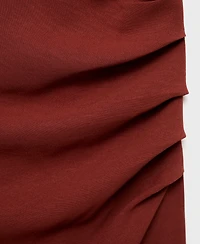 Mango Women's Knot Detail Ruched Dress