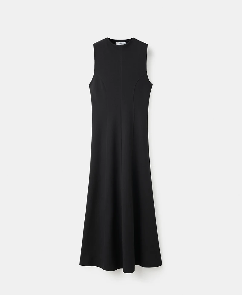 Mango Women's Stitching Detail Midi-Dress