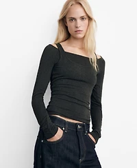 Mango Women's Combined Crew Neck Sweater