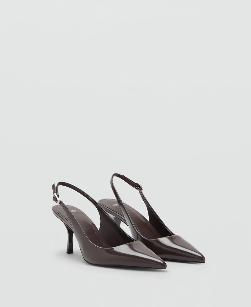 Mango Women's Patent Leather Effect Pointed Shoes