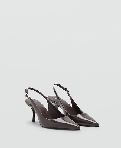 Mango Women's Patent Leather Effect Pointed Shoes