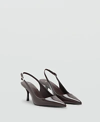 Mango Women's Patent Leather Effect Pointed Shoes