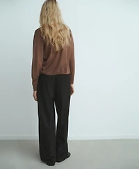 Mango Women's Foulard Fine-Knit Cardigan