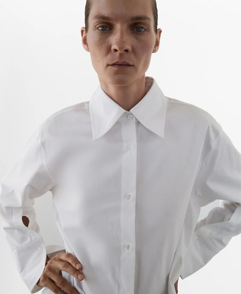 Mango Women's Crossed Back Oversized Shirt