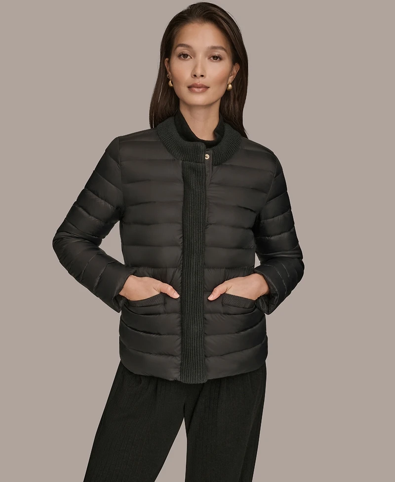 Donna Karan Weekend Women's Collared Puffer Jacket