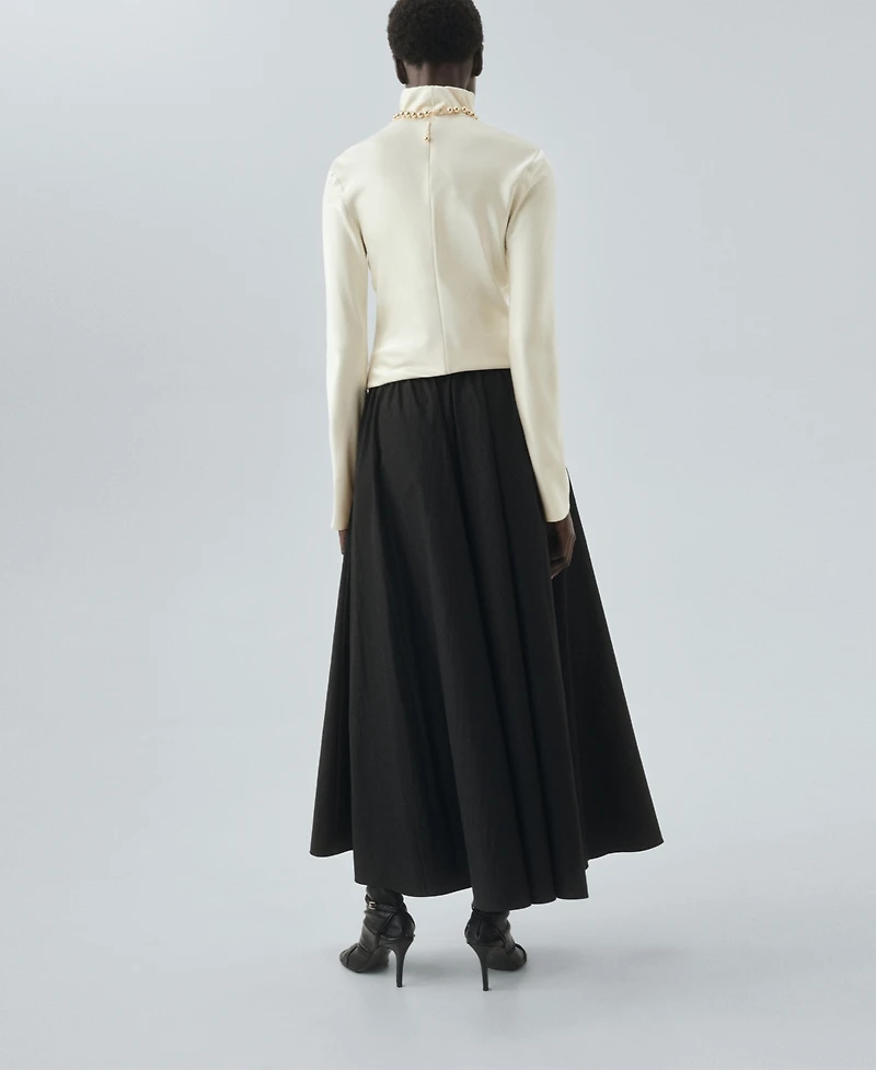 Mango Women's Long Flared Skirt