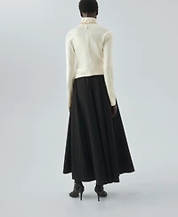 Mango Women's Long Flared Skirt