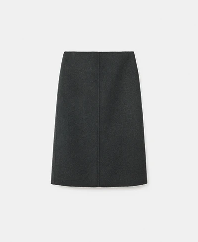 Mango Women's Wool Slit Midi-Skirt