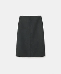 Mango Women's Wool Slit Midi-Skirt
