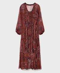 Mango Women's Paisley-Print Oversized Dress