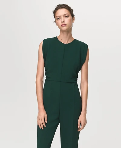 Mango Women's Ruched Long Jumpsuit