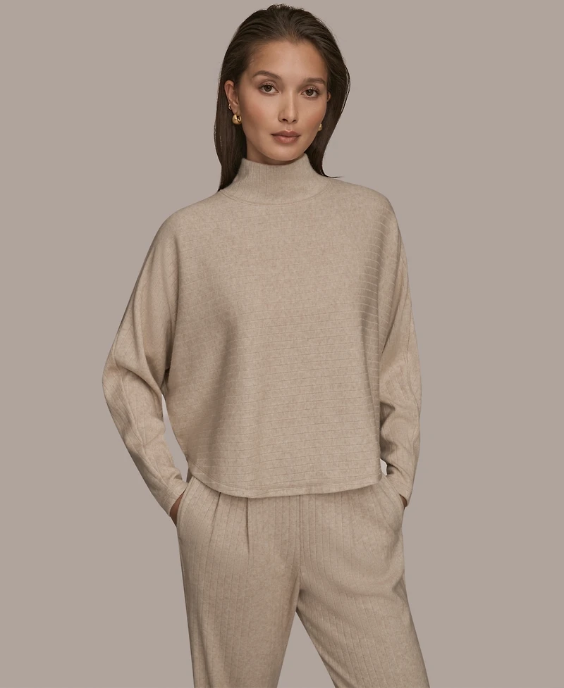 Donna Karan Weekend Women's Mock Neck Crop Top