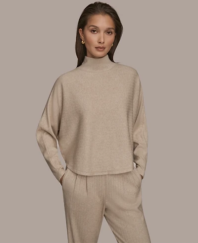 Donna Karan Weekend Women's Mock Neck Crop Top