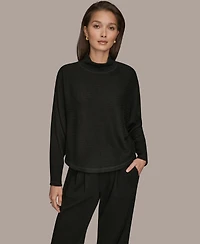 Donna Karan Weekend Women's Mock Neck Crop Top