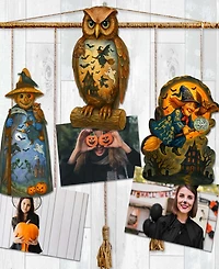 Designocracy Spooky Halloween Clip Ornaments, Set of 3