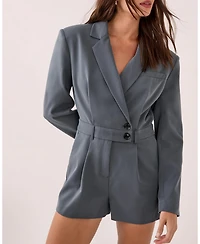 Nasty Gal Women's Tailored Button Detail Romper
