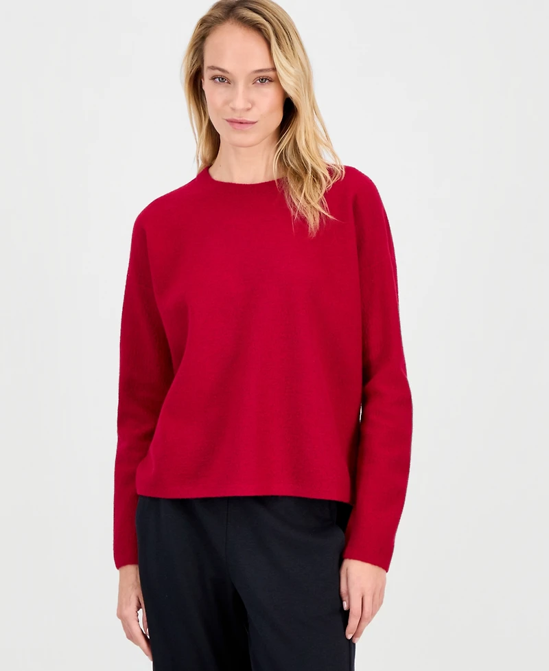 Eileen Fisher Women's Wool Long-Sleeve Crewneck Sweater