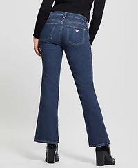 Guess Women's Whiskered Faded-Front Bootcut Denim Jeans
