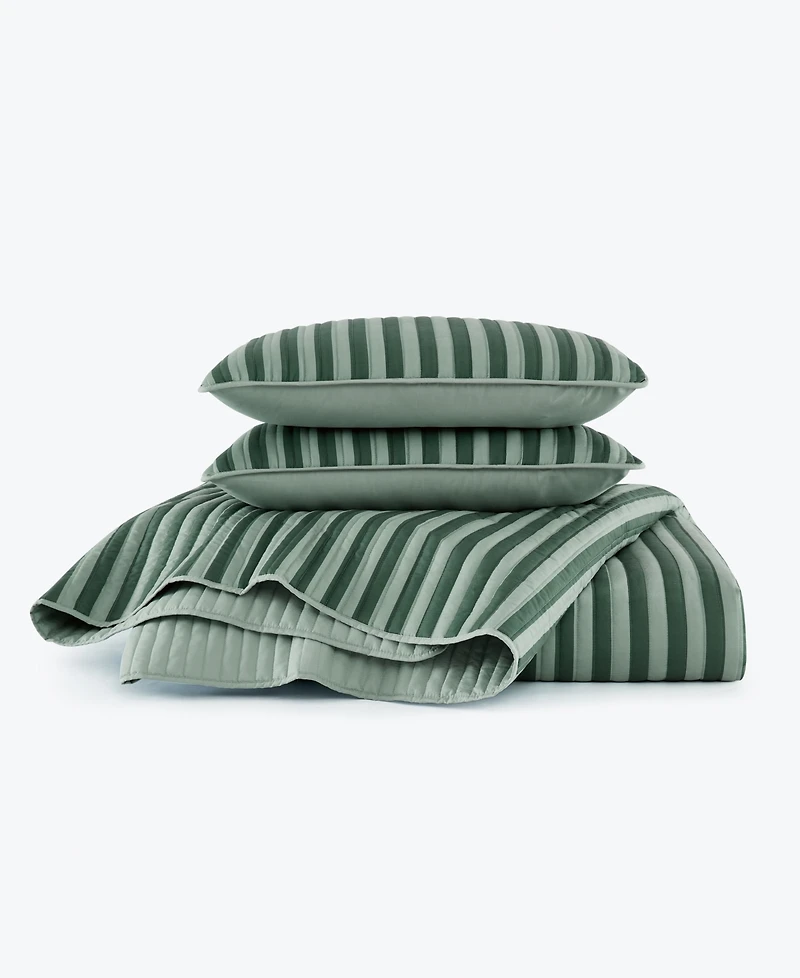 Truly Soft Weston Stripe 3-Pc. Quilt Set, King