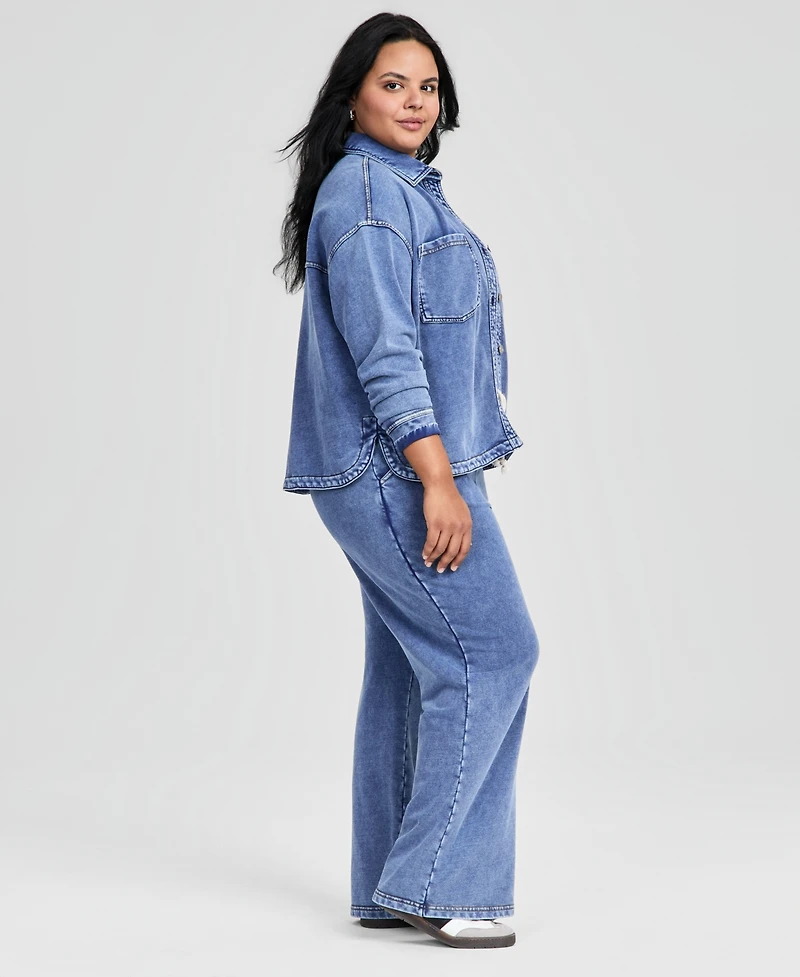 And Now This Trendy Plus French Terry Drawstring Pants, Macy's Exclusive