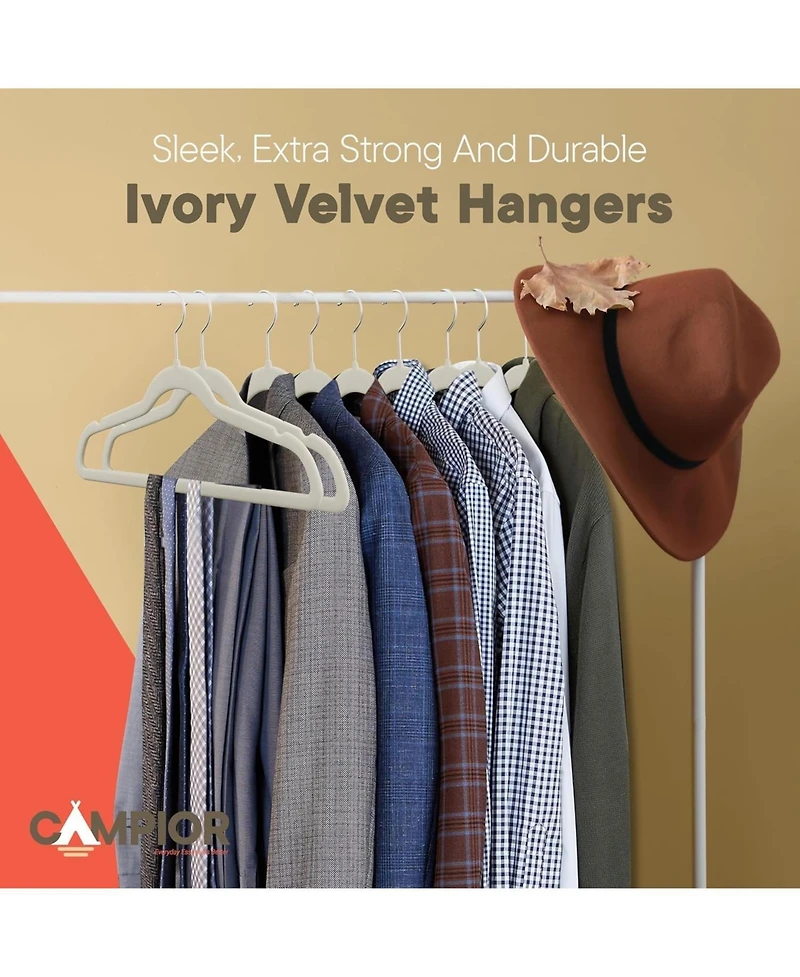 Lifemaster Premium Velvet Non-Slip Hangers for Clothes