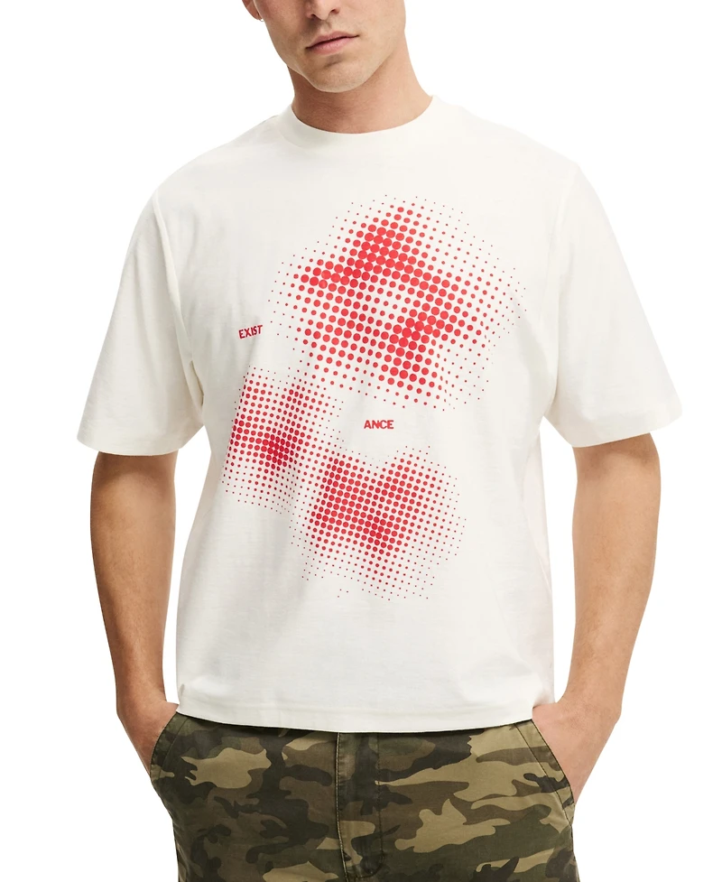 Cotton On Men's Cropped Fit Graphic T-Shirt